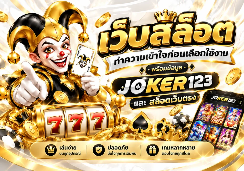 เว็บสล็อต ทำความเข้าใจก่อนเลือกใช้งาน พร้อมข้อมูล Joker123 และสล็อตเว็บตรง
